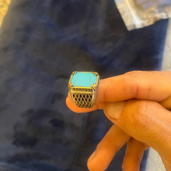 Montana Silversmiths Other - Turquoise Stone Men's Silver Ring - Blue Accent